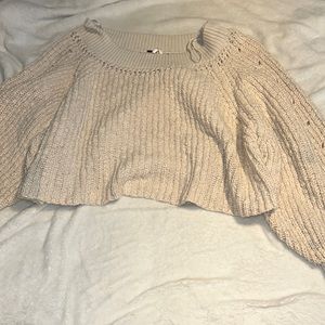 Oversized off the shoulder sweater